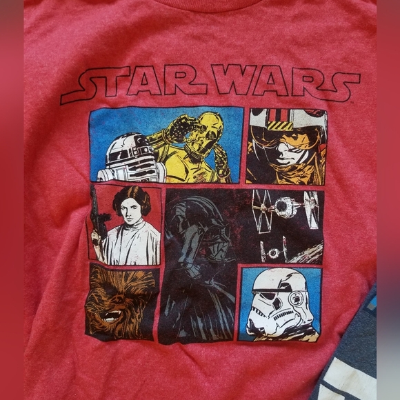 ☀️ Star Wars Boy's Large Graphic T Shirt Bundle - Picture 3 of 4